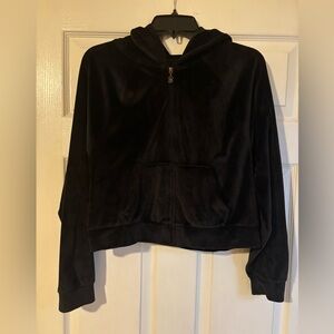 Victoria's Secret Black Velour Jacket